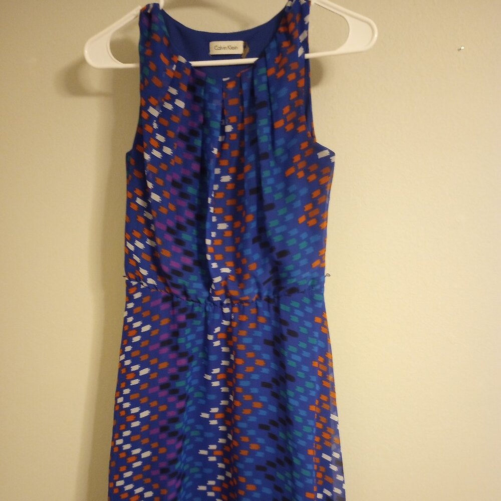 Calvin Klein Patterned Work Dress